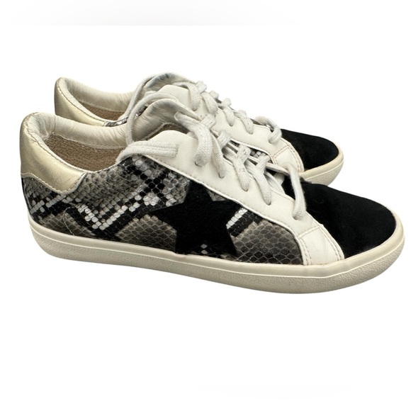 Vintage Havana Shoes - Vintage Havana Sonny Snake Skin Low Top Gold Black White Sneakers Size 6.5M